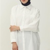 Sade Basic Ovesize Gömlek - 70001 - Ekru