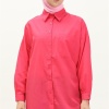 Sade Basic Ovesize Gömlek - 70001 - Fuşya