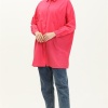 Sade Basic Ovesize Gömlek - 70001 - Fuşya