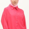 Sade Basic Ovesize Gömlek - 70001 - Fuşya