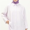 Yırtmaç Detaylı Uzun Kollu Sade Basic Gömlek - 70042 - Lila