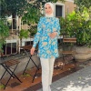 Lupin Taş Detaylı Desenli Gömlek - 71131 - İndigo