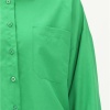 Sade Basic Ovesize Gömlek - 70001 - Benetton Yeşil