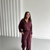 Fermuarlı Uzun Kollu Cepli Alt - Üst Eşofman Takımı - (S-L) - P117001 - Mürdüm