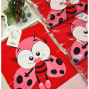 Kırmızı %100 Pamuk Bebek Battaniyesi Çift Kat İnterlok Penye 85x80 cm