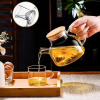 Bambu Kapaklı Borosilikat Cam Demlik 1000ml Royaleks-CM-2000