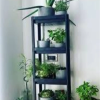 Shelf Unit Raf Ünitesi Siyah Renk 4 Katlı Royaleks-81414