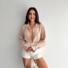 Çizgili oversize gömlek