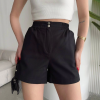 Çıtçıtlı gabardin şort