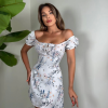 Baskılı mini jessica elbise