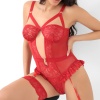 Afrodit Kırmızı Sexy Jartiyer Takım -1050