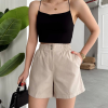 Çıtçıtlı gabardin şort
