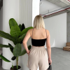 Çıtçıtlı gabardin şort
