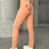 Beli lastikli karamel pantolon