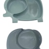 Bebek ve Çocuk için Sevimli Fil Model Desenli Yemek Bebek Mama Kabı Bölmeli Tabak (4172)