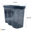 2 Kapaklı Ölçekli Erzak Saklama Kabı - 1,2 Litre - SA930 (4172)