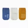 Basic Kaymaz Penye Soket Çorap 3lü Bs10107 İndigo Ekru Hardal