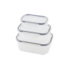 3PCS QUİCK SIZDIRMAZ SAKLAMA KABI SETİ ŞEFFAF KAP - BUĞULU-CONTALI KAPAK  500-1000-1700ML (4172)