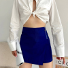 Gabardin fermuarlı şort etek S24906