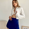 Gabardin fermuarlı şort etek S24906
