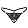 Hediye Çantam Ağı Açık Siyah Dantelli Fantezi İç Çamaşırı G String