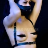 Şık Deri Seksi Maske Ve Göğüs Harness Takım - Brf1315