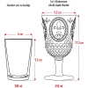 Akrilik Mürdüm 6lı Kadeh & Su Meşrubat Kahve Yanı Bardağı 450 ml ( Cam Değildir )