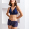 BRALET SÜTYEN BOXER TAKIM LACİVERT (MGP31813)