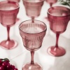 Akrilik Mürdüm 6lı Kadeh & Su Meşrubat Kahve Yanı Bardağı 300 ml ( Cam Değildir )