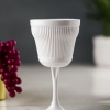 Akrilik Beyaz Tekli Kadeh & Su Meşrubat Kahve Yanı Bardağı 300 ml ( Cam Değildir )