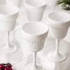Akrilik Beyaz Tekli Kadeh & Su Meşrubat Kahve Yanı Bardağı 300 ml ( Cam Değildir )
