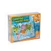 NessiWorld JP 31015 Colorful World Map Jumbo Puzzle 50 Parça -Ks Puzzle