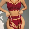 Bordo Jartiyer  Fantazi 5li Takım