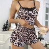 Leopar Desenli Şortlu Gecelik Pijama Takımı