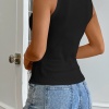 Kadın Siyah Kolsuz Kalın Askılı Uzun Crop Top Bluz & Atlet