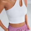 Kadın Beyaz Tek Omuz Cut Out Detaylı Crop Top Bluz