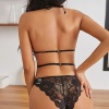 Kadın Siyah Dantel Çapraz İpli Bralet Sütyen Takım