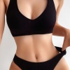 Kadın Siyah Seamless Tanga Sütyen Takım