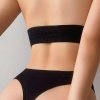Kadın Siyah Seamless Tanga Sütyen Takım