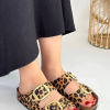 Tanta Leopar Süet Tokalı Terlik