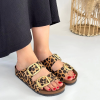 Tanta Leopar Süet Tokalı Terlik