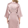 Vizon Kısa Saten Bride Sabahlık