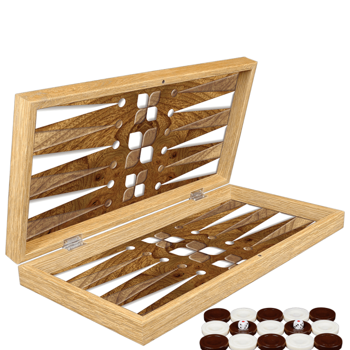 Klasik Tavla 3D Wood Büyük Boy XXL