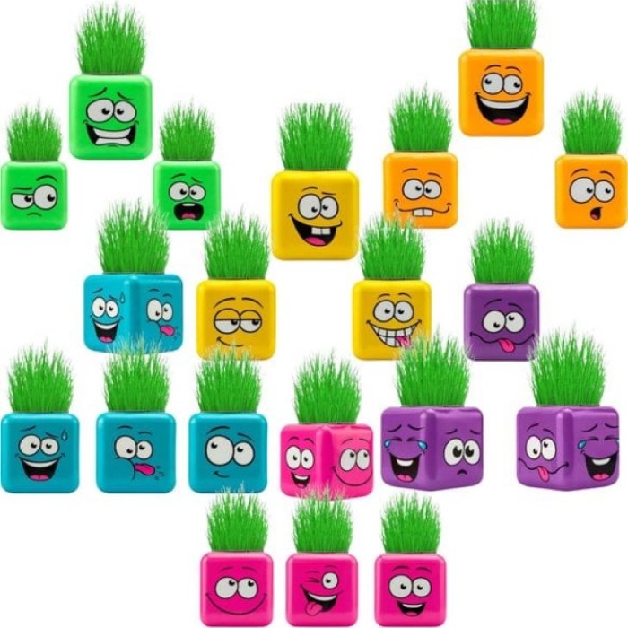 Çim Adam Kare Emoji Şekilli Çim Adam Surat 4 Adet Okul Öncesi Sonrası Etkinlik