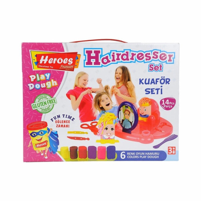 HediyeCantam ERN-576 Heroes Kuaför Oyun Hamuru Seti - Eren Eğitici Oyuncak