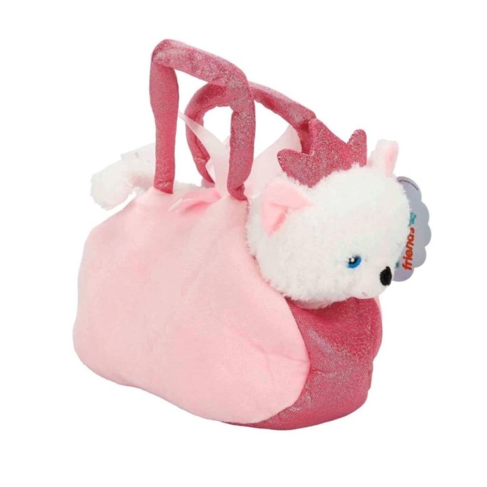 HediyeCantam 4775 Peluş Kedi Köpek Taşıma Çantalı 20 cm -Sunman