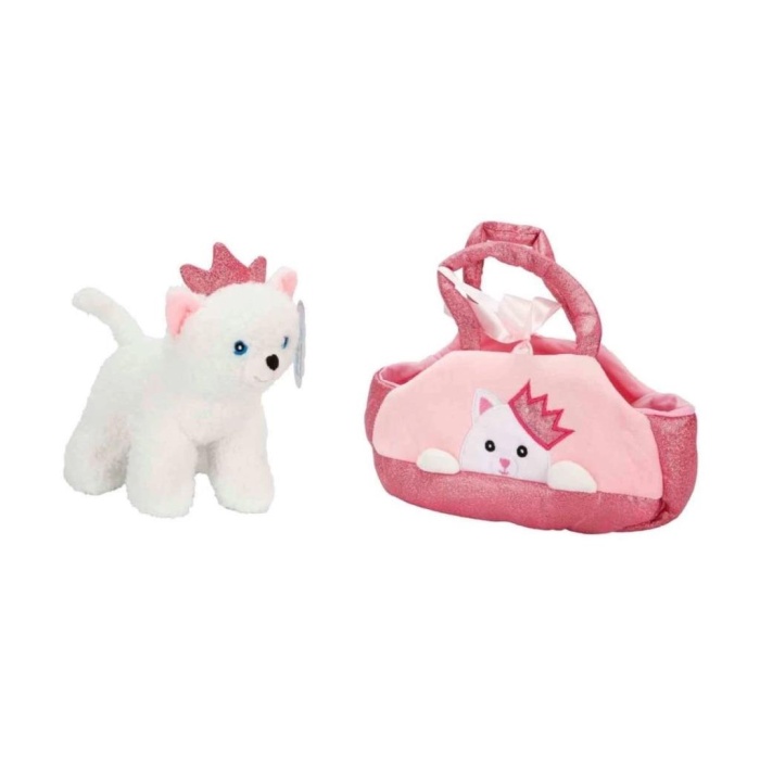 HediyeCantam 4775 Peluş Kedi Köpek Taşıma Çantalı 20 cm -Sunman
