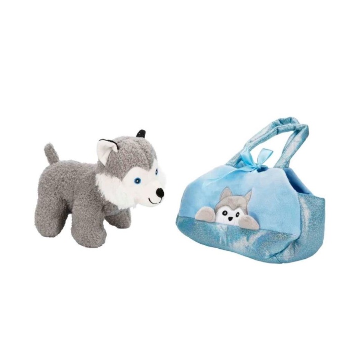 HediyeCantam 4775 Peluş Kedi Köpek Taşıma Çantalı 20 cm -Sunman