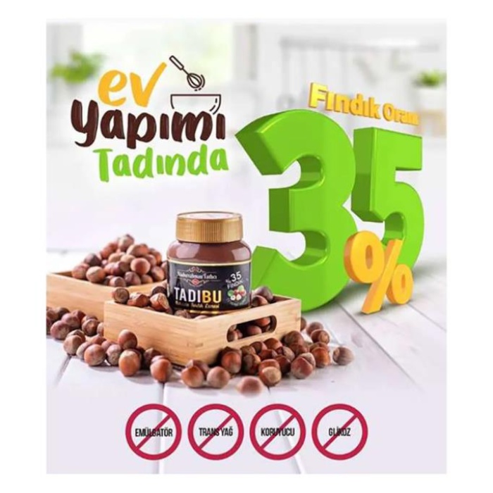 HediyeCantam Abdurrahman Tatlıcı Tadıbu Parçacıklı Fındık Ezmesi 330 Gr