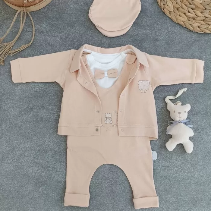 Oyuncaklı Altınbaşak 5li Kız Erkek Bebek Takımı Buğd